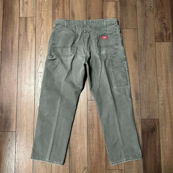 Vintage Dickies Green Carpenter Jeans Men's size 38 x 30 Baggy Skater Workwear - Picture 1 of 8